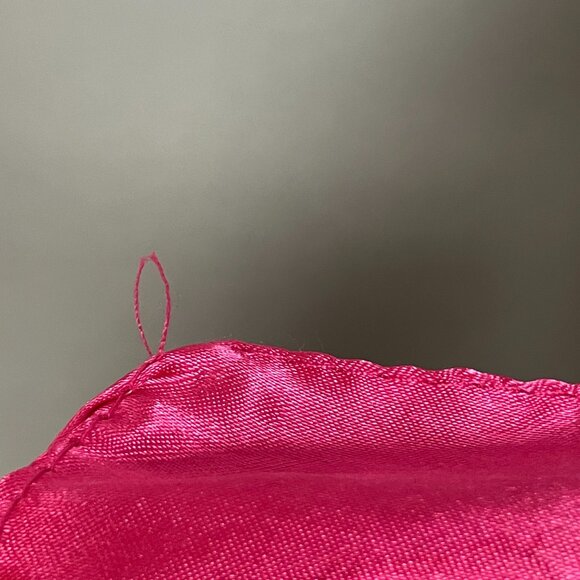 Bright Pink Floral Scarf Horses Birds Maximalist Polyester Square Vibrant Colors - Picture 6 of 13